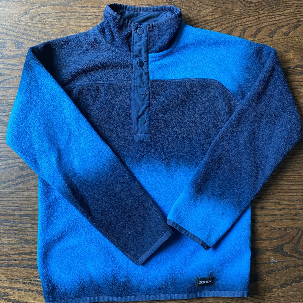 Boys Burton 1/4 Snap Button Fleece - Small